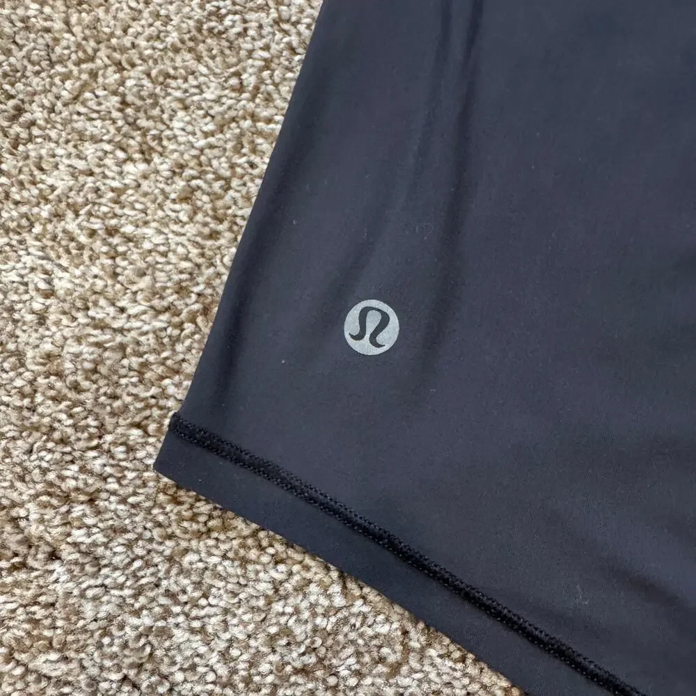 Lululemon Sculpt Short Sleeve Top Mesh Size 6 Black Running Training Athleisure